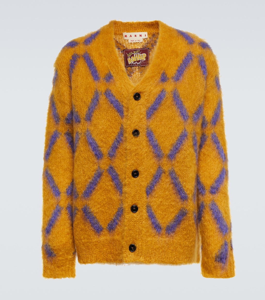 Cardigan intarsia en mohair mélangé | Marni