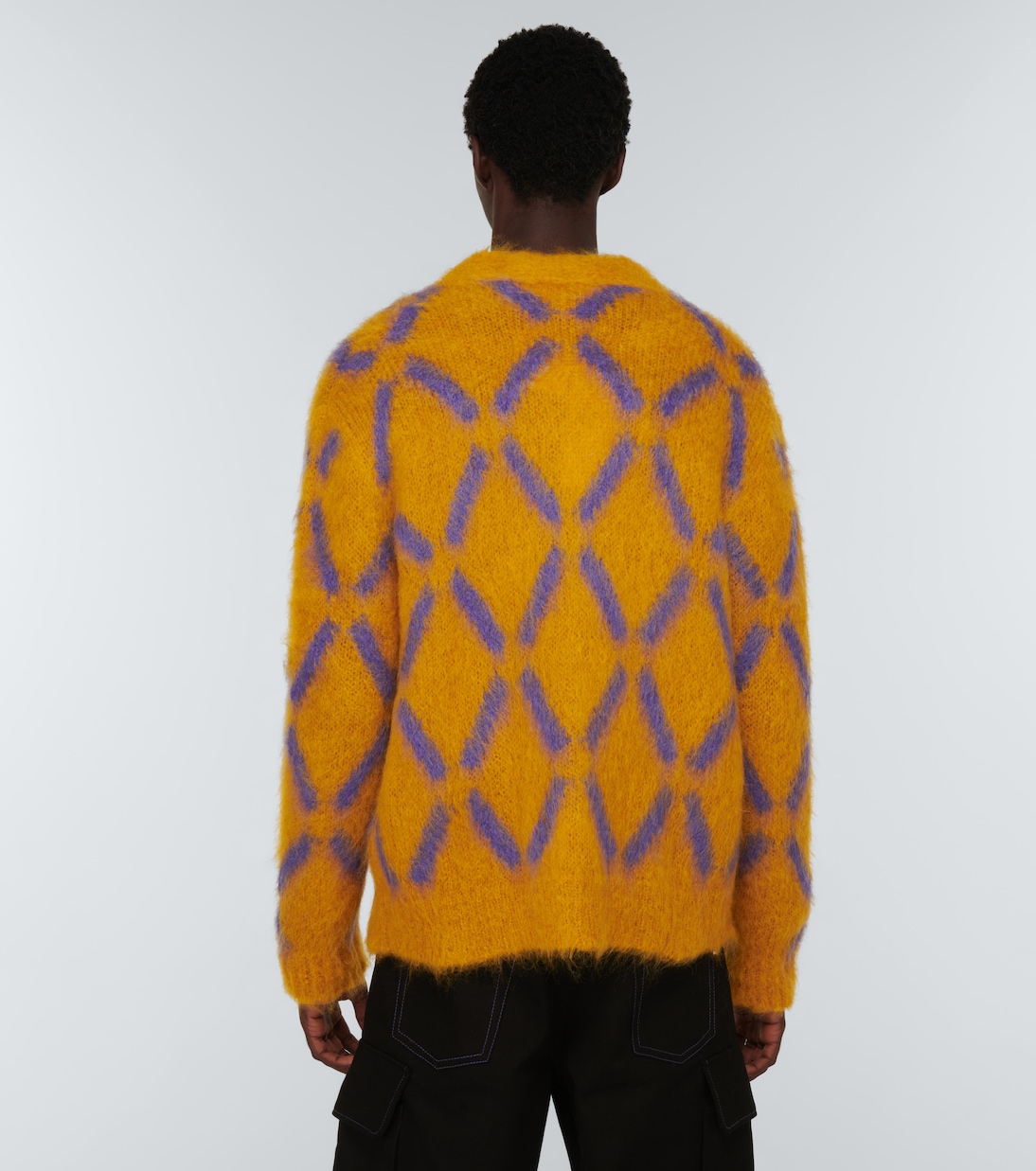 Cardigan intarsia en mohair mélangé | Marni