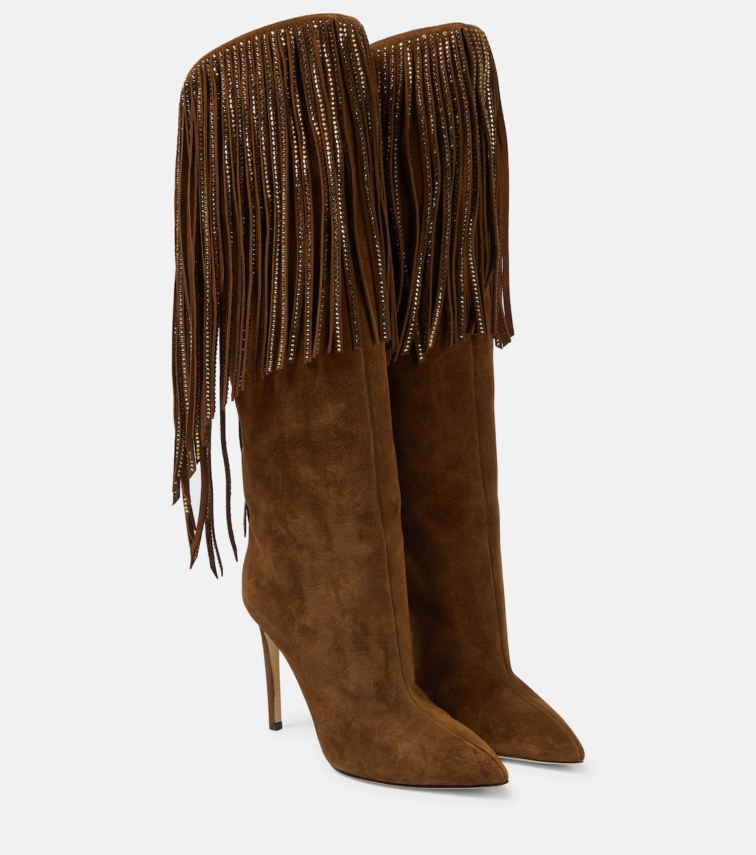 Botas altas de ante con flecos | Paris Texas