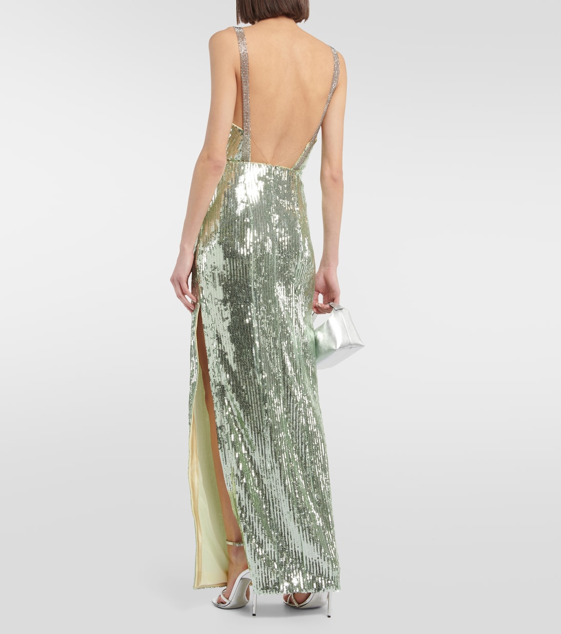 Rebecca sequin-embellished gown | Galvan