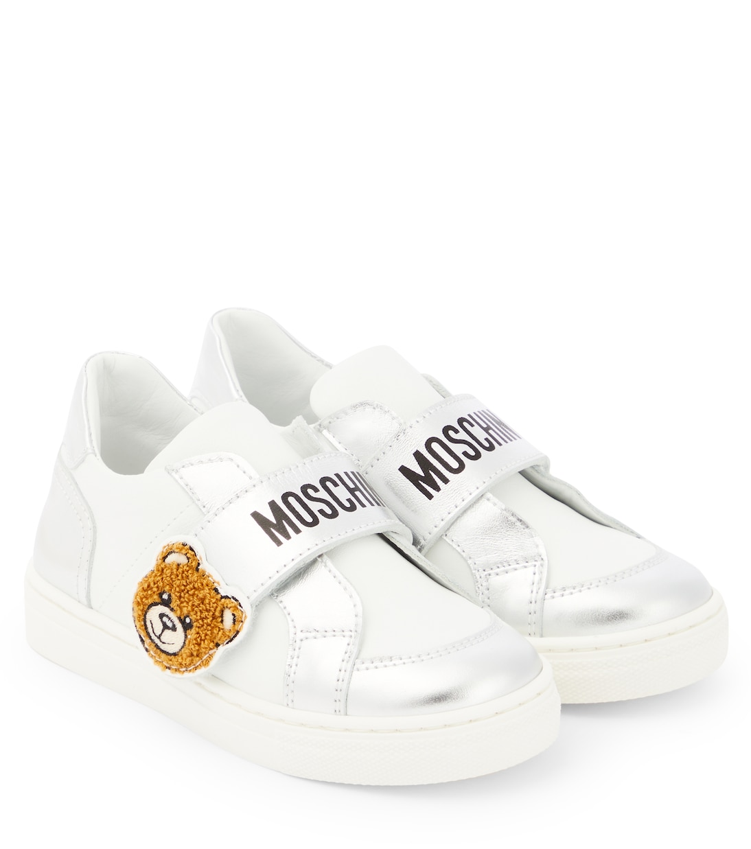 Sneakers in pelle con logo | Moschino Kids
