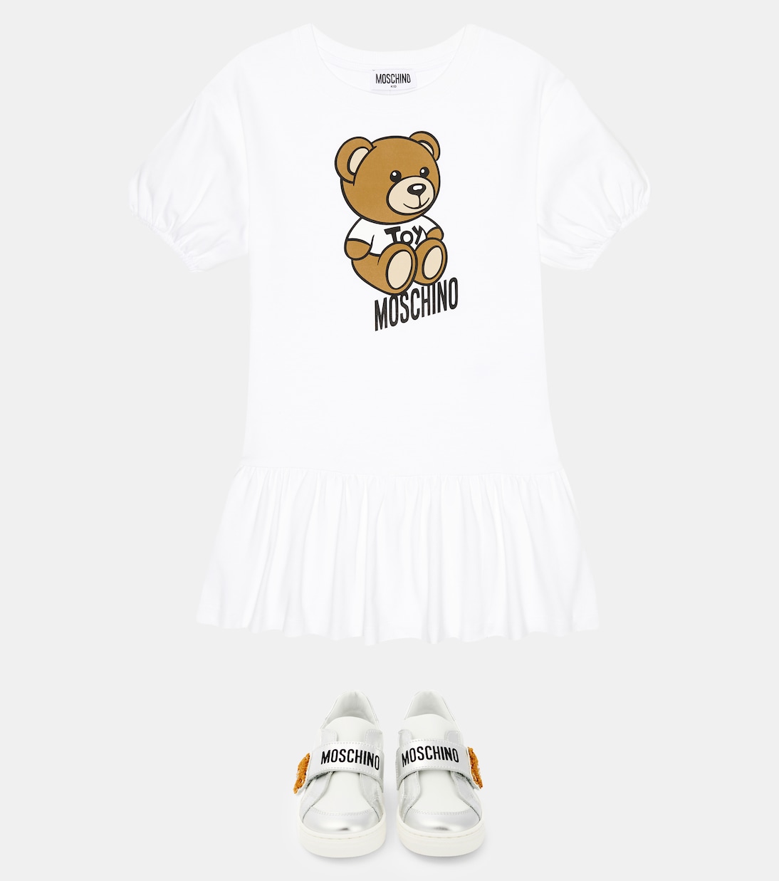 Sneakers in pelle con logo | Moschino Kids
