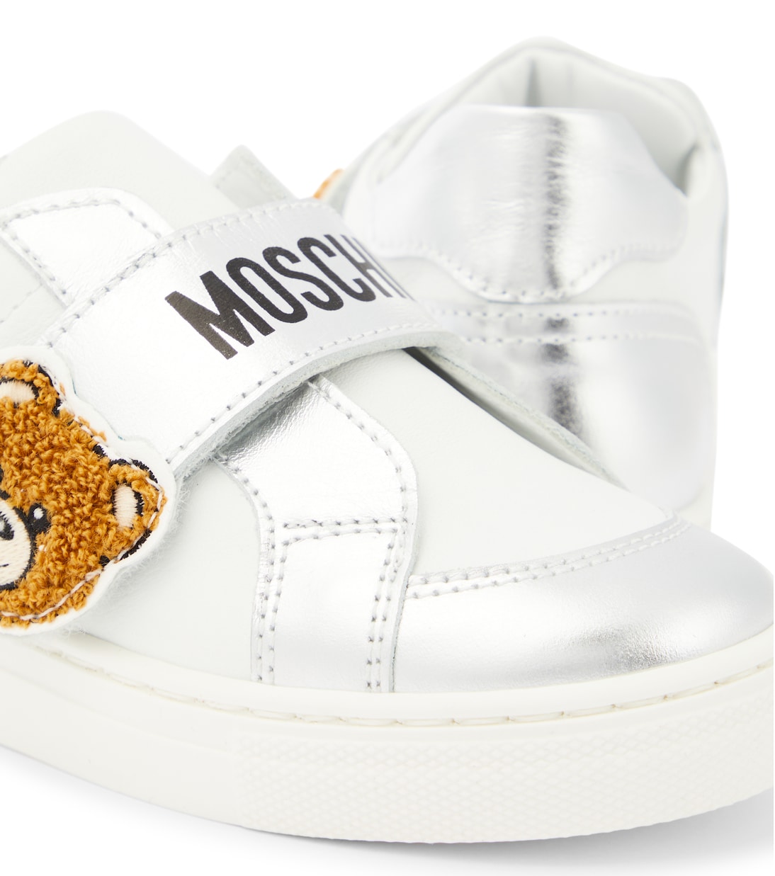 Sneakers in pelle con logo | Moschino Kids