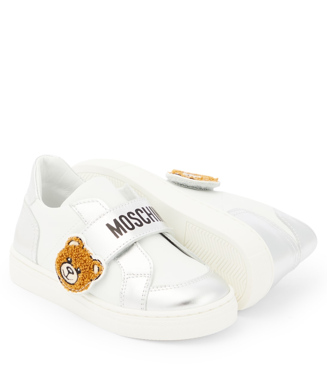 Sneakers in pelle con logo | Moschino Kids
