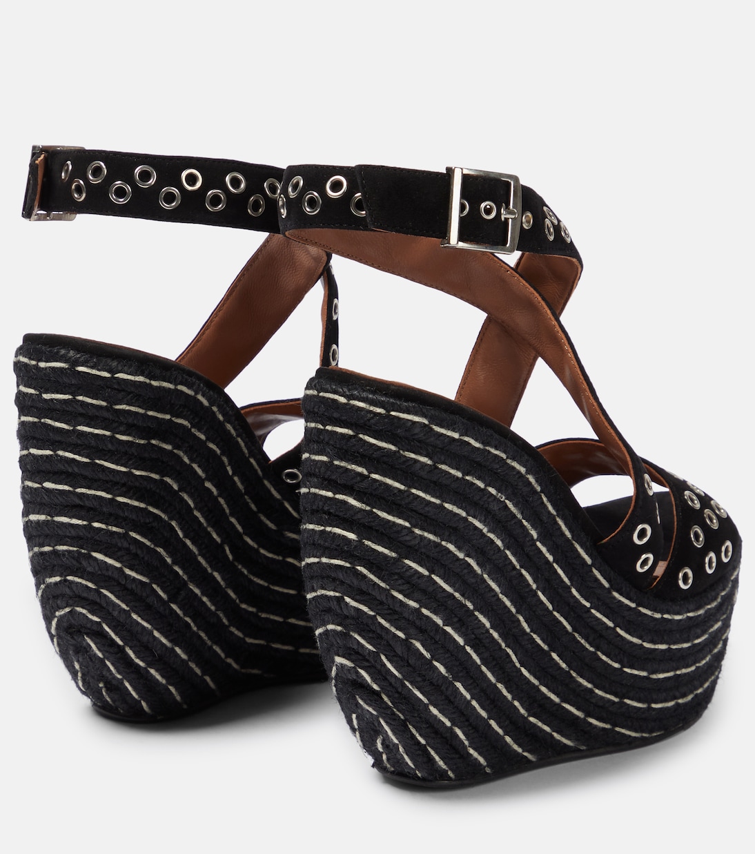 Embellished suede wedge sandals | Alaïa