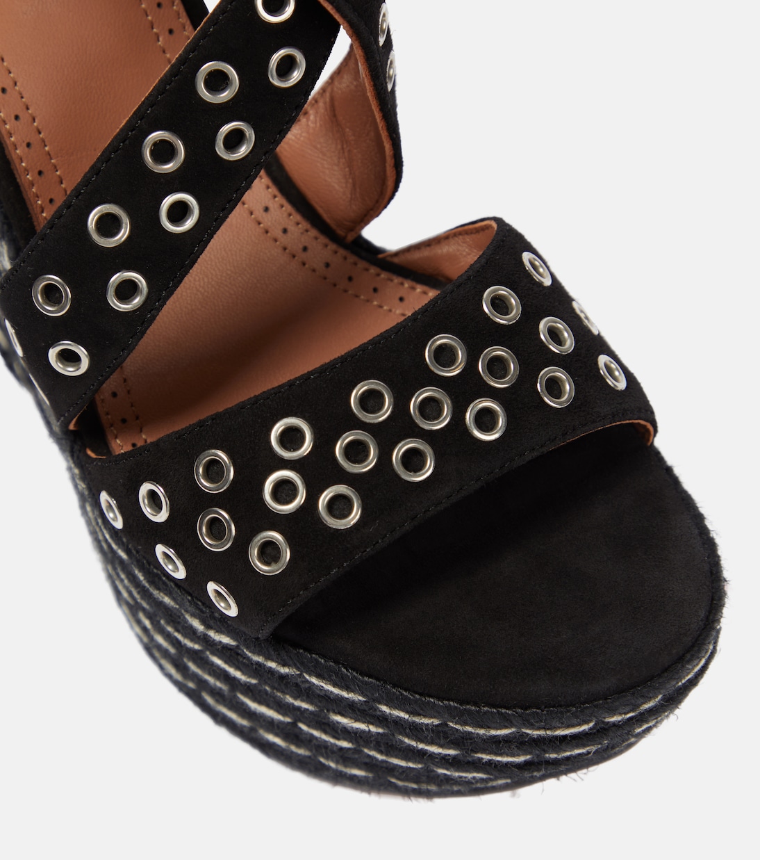 Embellished suede wedge sandals | Alaïa