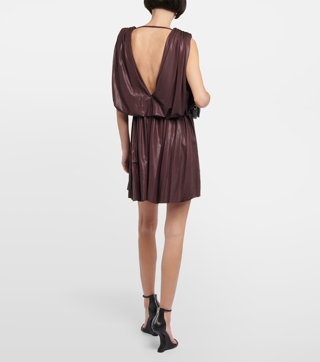 Lilies pleated jersey minidress | Rick Owens