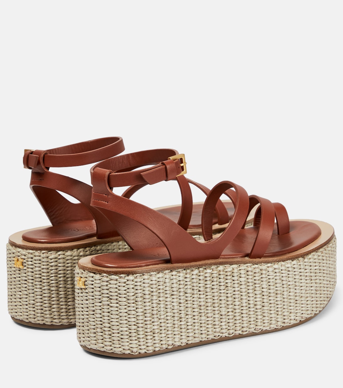 Biarritz leather platform espadrille sandals | Max Mara