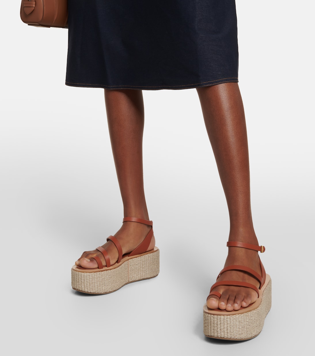 Biarritz leather platform espadrille sandals | Max Mara