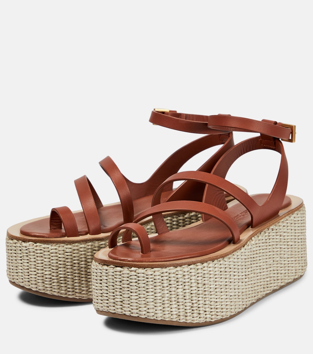Biarritz leather platform espadrille sandals | Max Mara