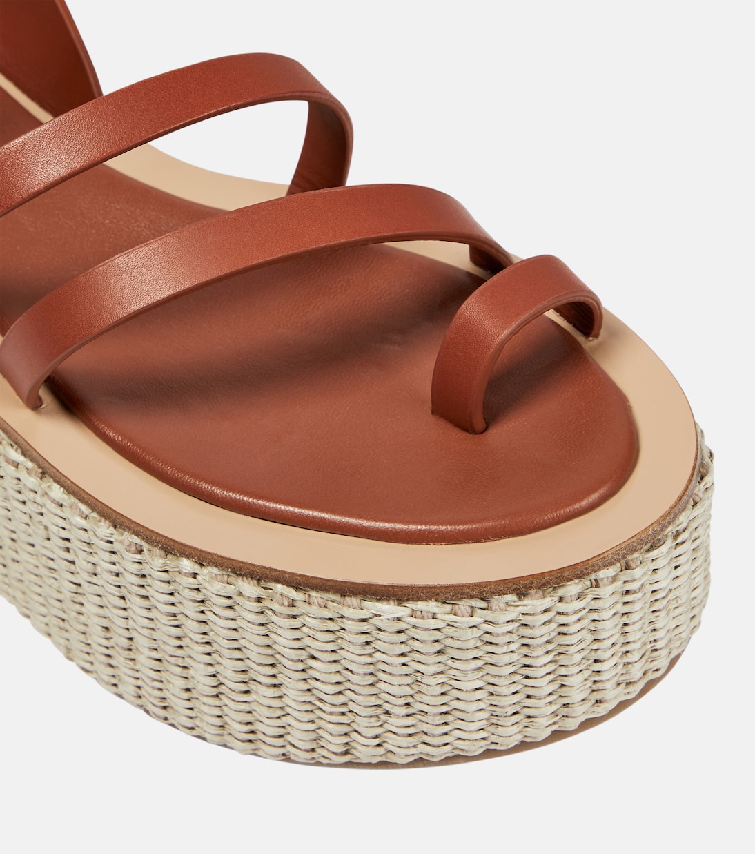 Biarritz leather platform espadrille sandals | Max Mara