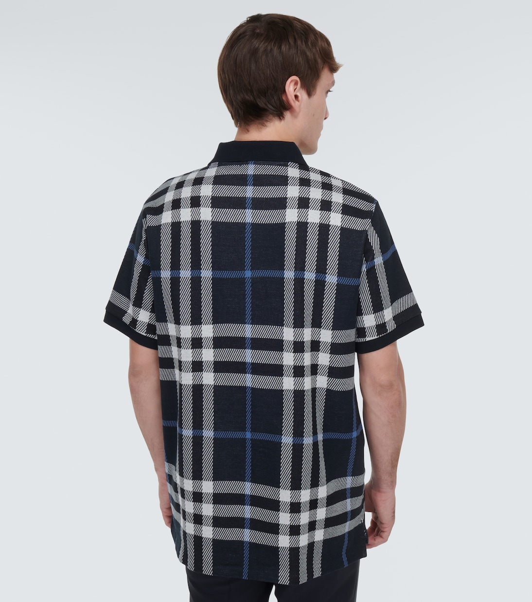 Polo de algodón a cuadros en jacquard | Burberry