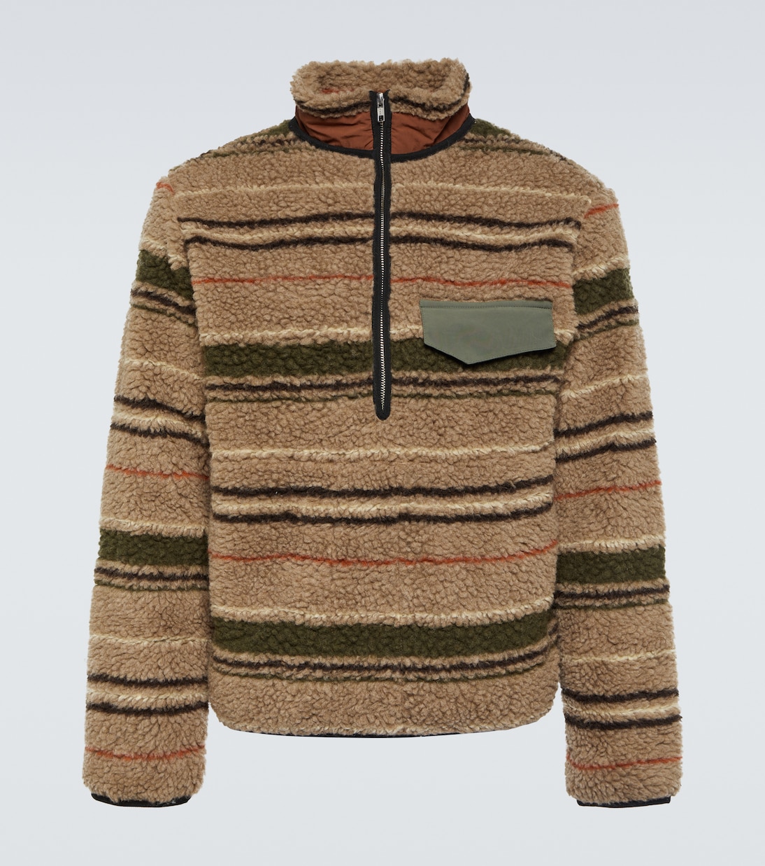Chaqueta Thjorsar en mezcla de lana a rayas | Ranra