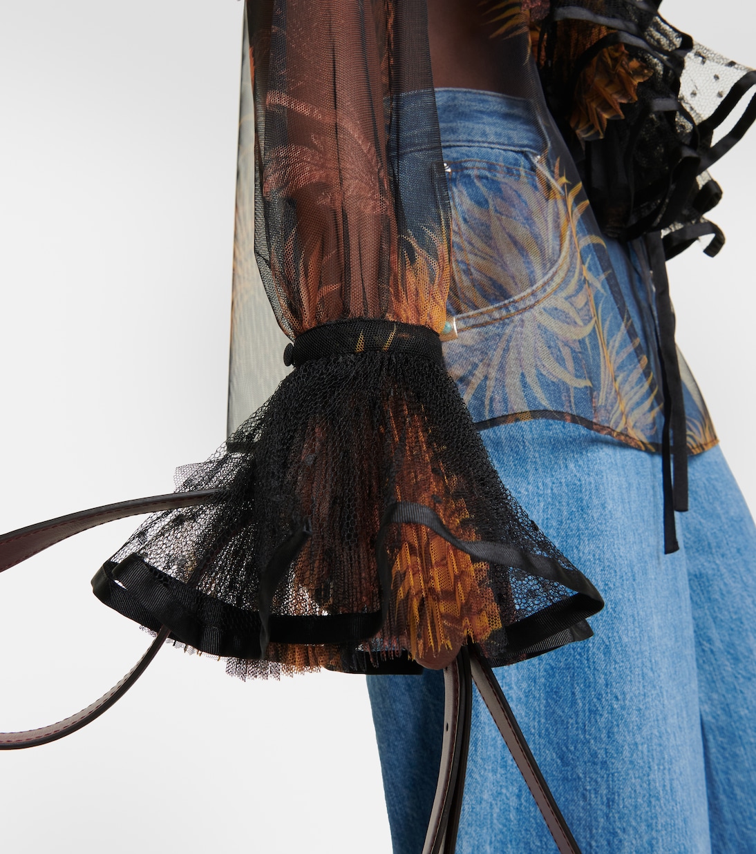Ruffle-trimmed printed blouse | Etro