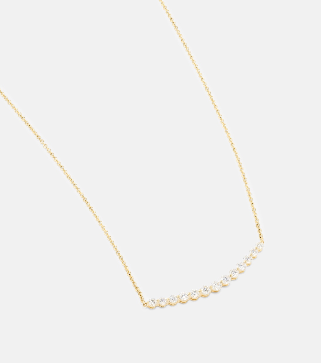 Halskette Crescent aus 18kt Gelbgold mit Diamanten | Anita Ko