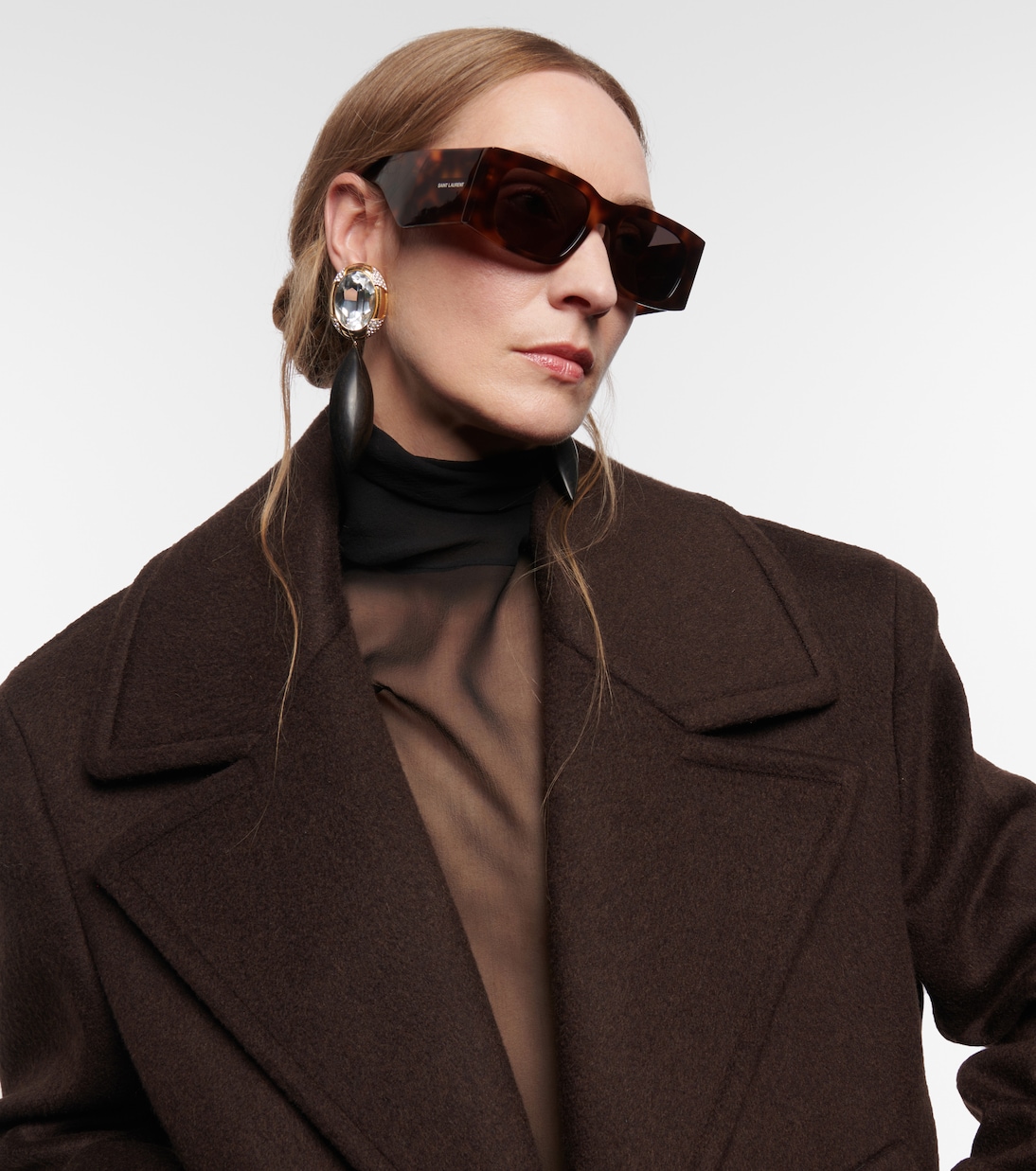 SL 654 rectangular sunglasses | Saint Laurent