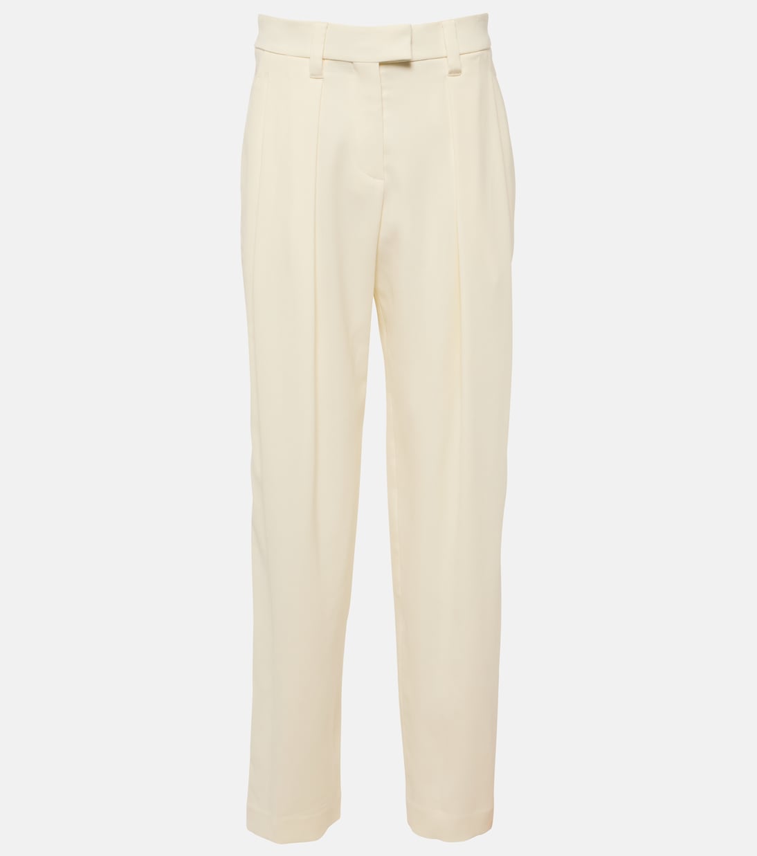 Weite High-Rise-Hose aus Gabardine | Brunello Cucinelli