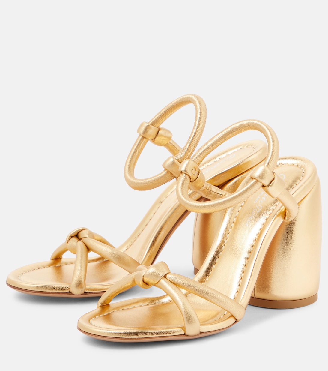 Cassis metallic leather sandals | Gianvito Rossi