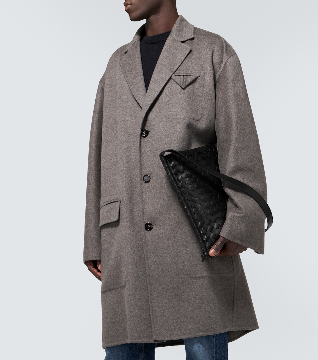 Borsa a tracolla Flat Loop Large in pelle  | Bottega Veneta