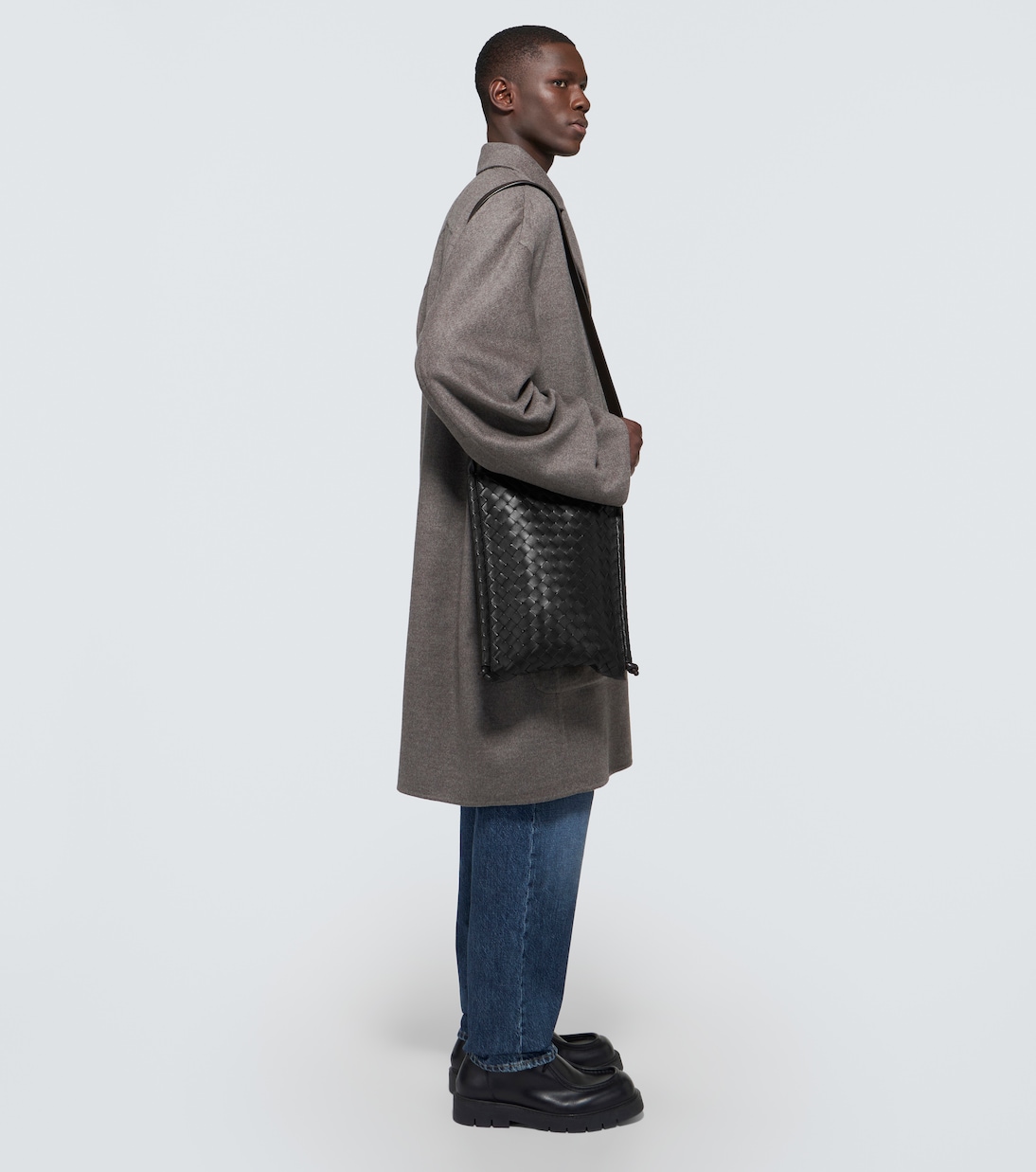 Borsa a tracolla Flat Loop Large in pelle  | Bottega Veneta