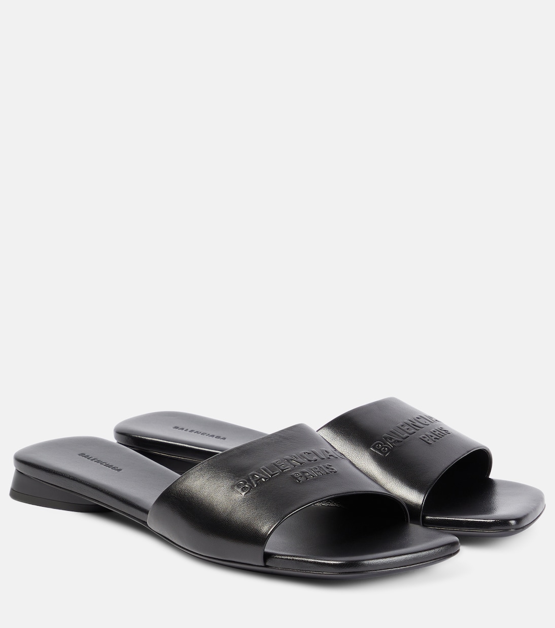 Duty Free leather slides in black Balenciaga Mytheresa