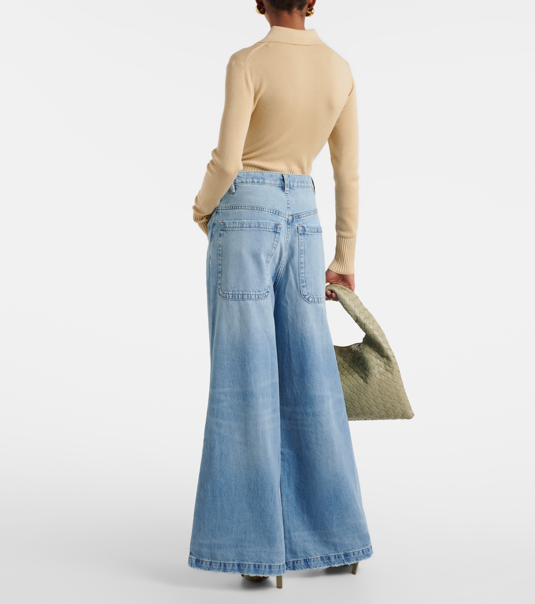 Jeans a gamba larga The Skater a vita alta | Frame