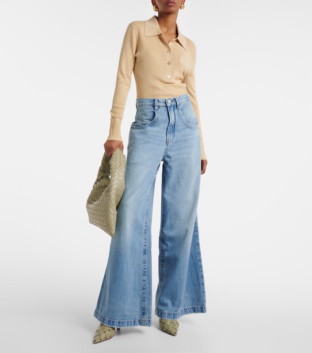 Jeans a gamba larga The Skater a vita alta | Frame