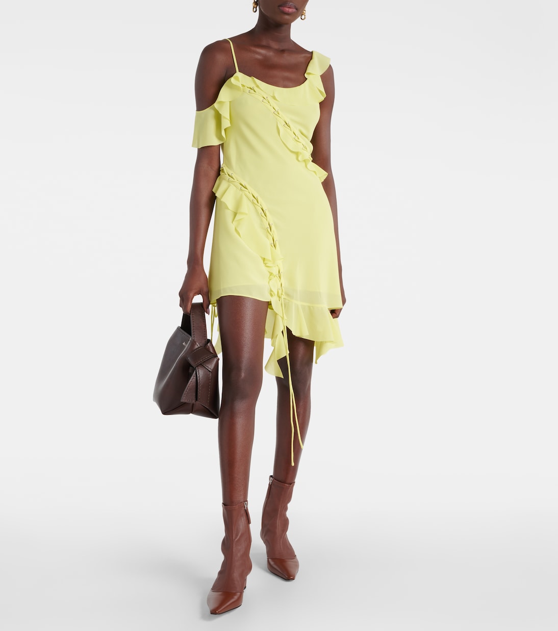 Ruffled asymmetric minidress  | Acne Studios