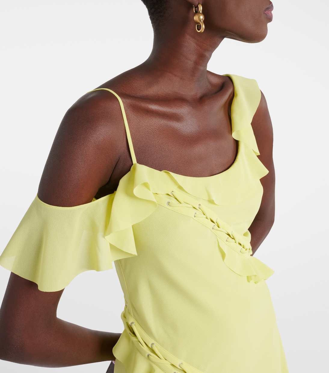 Ruffled asymmetric minidress  | Acne Studios