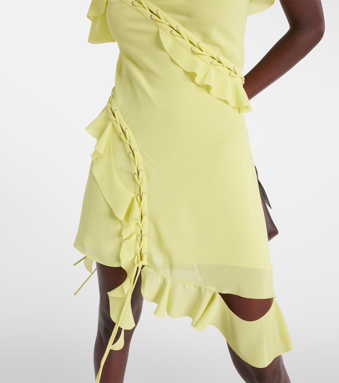 Ruffled asymmetric minidress  | Acne Studios