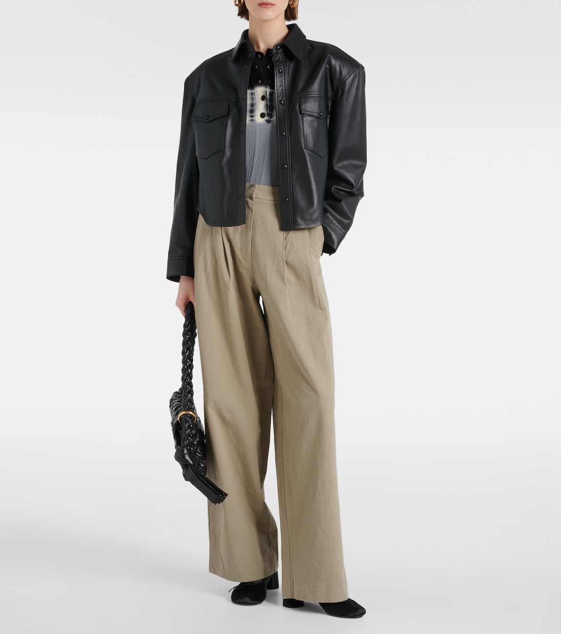 White Label - Pantaloni a gamba larga Helena in misto cotone | Proenza Schouler