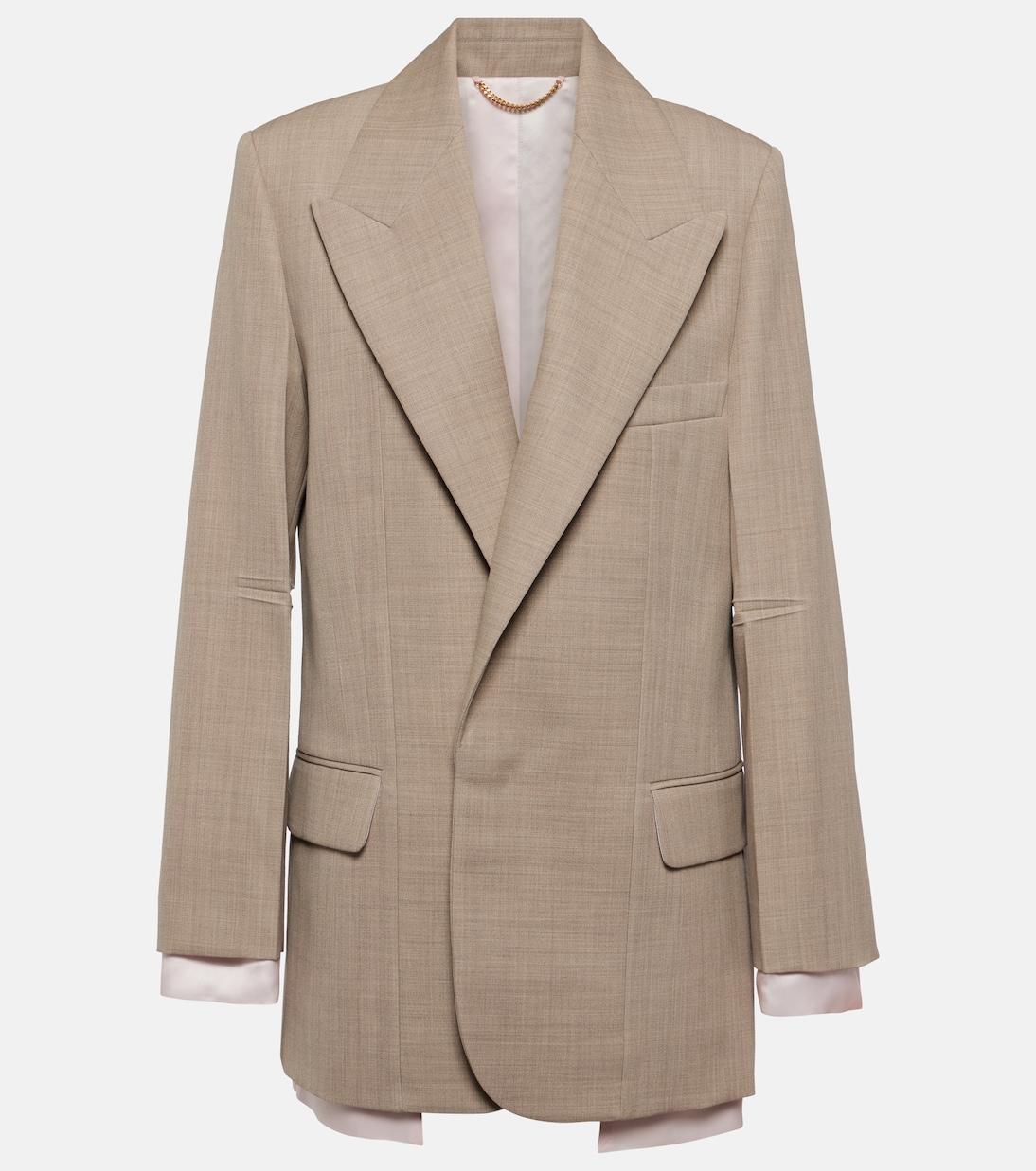 Blazer aus Schurwolle mit Satin | Victoria Beckham