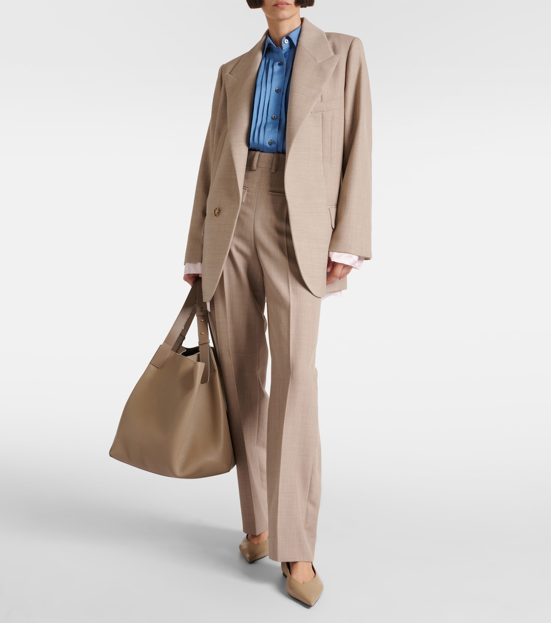 Blazer aus Schurwolle mit Satin | Victoria Beckham