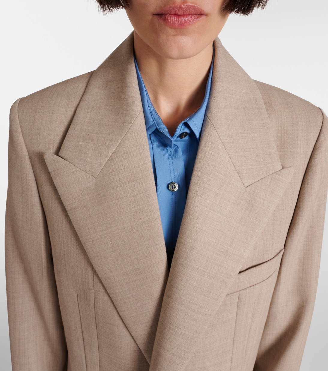 Blazer aus Schurwolle mit Satin | Victoria Beckham