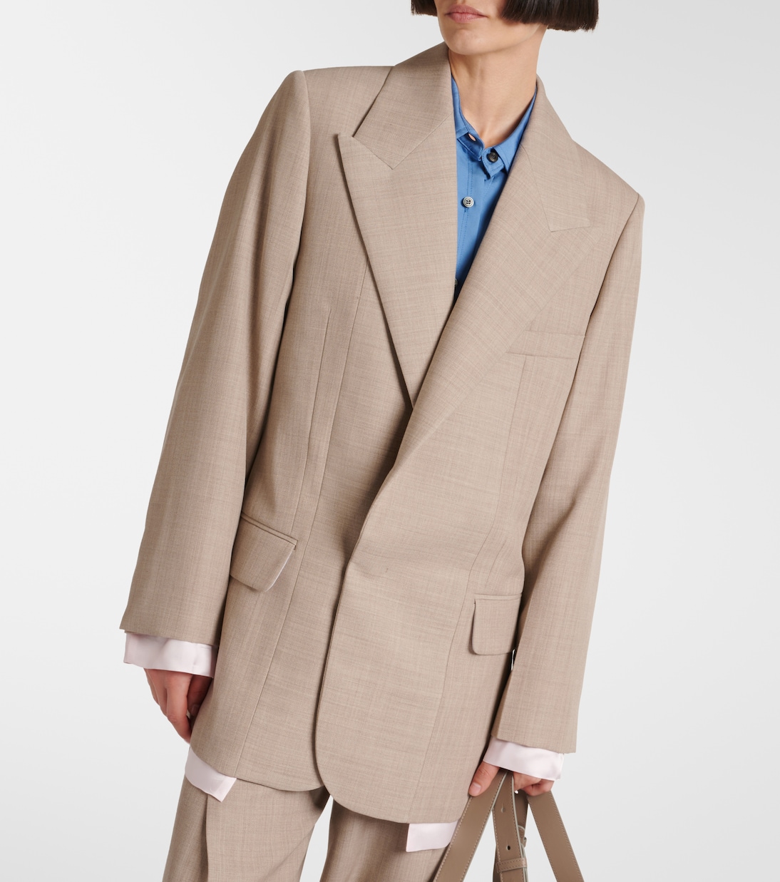 Blazer aus Schurwolle mit Satin | Victoria Beckham