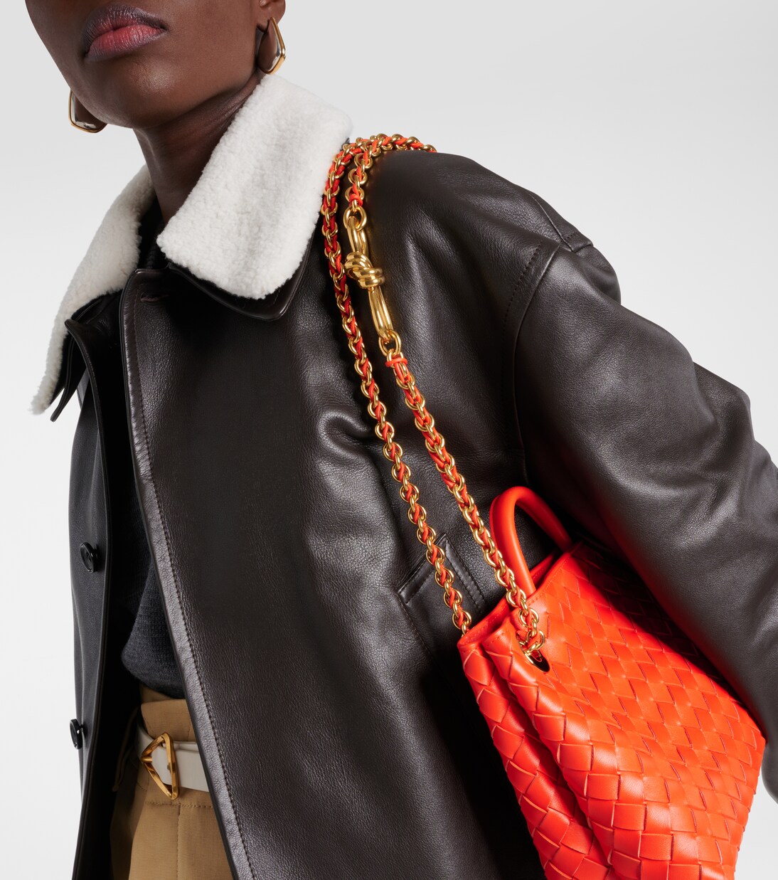 Sac Andiamo Small Chain en cuir Intrecciato  | Bottega Veneta