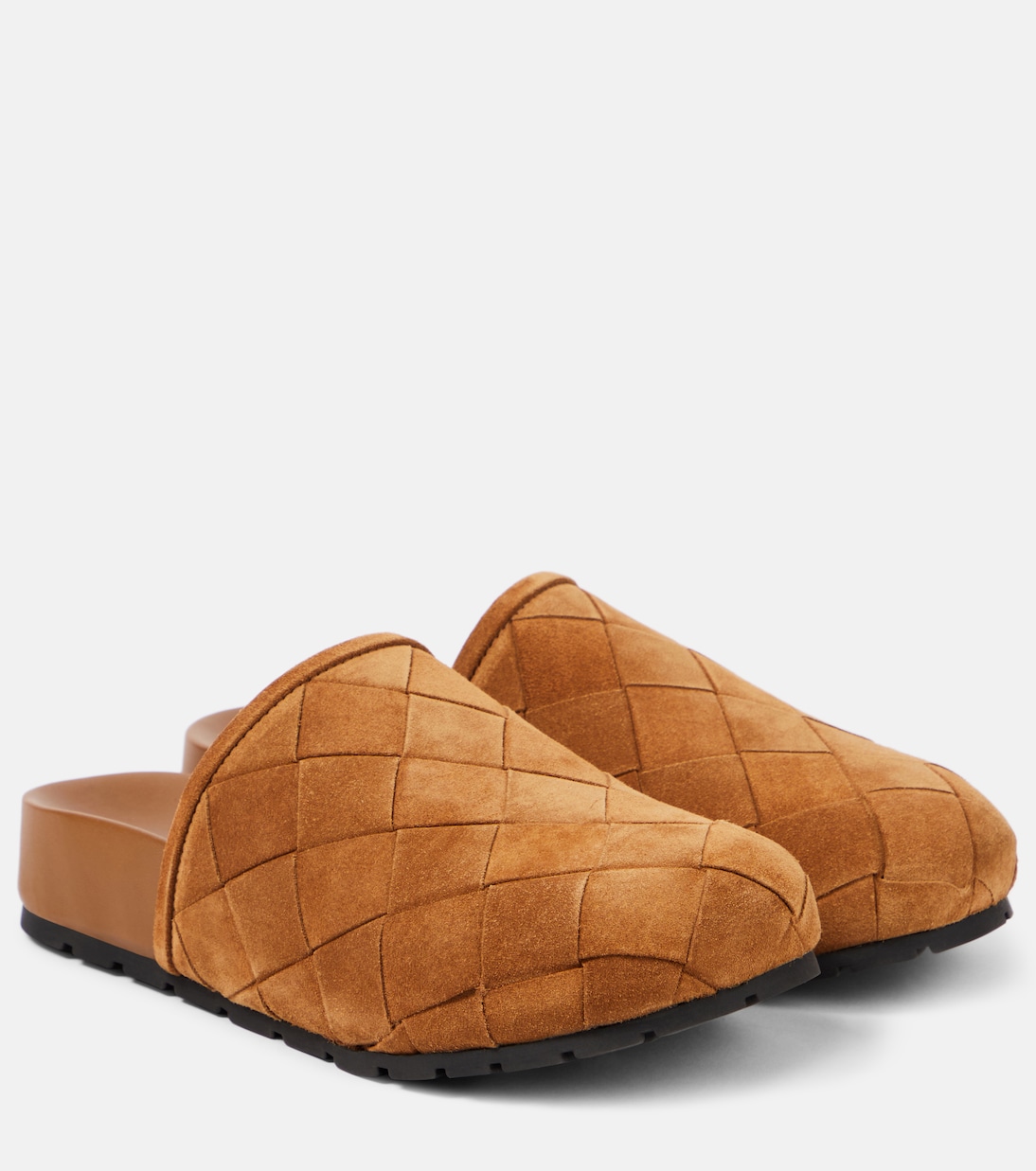 Reggie Intrecciato suede mules | Bottega Veneta