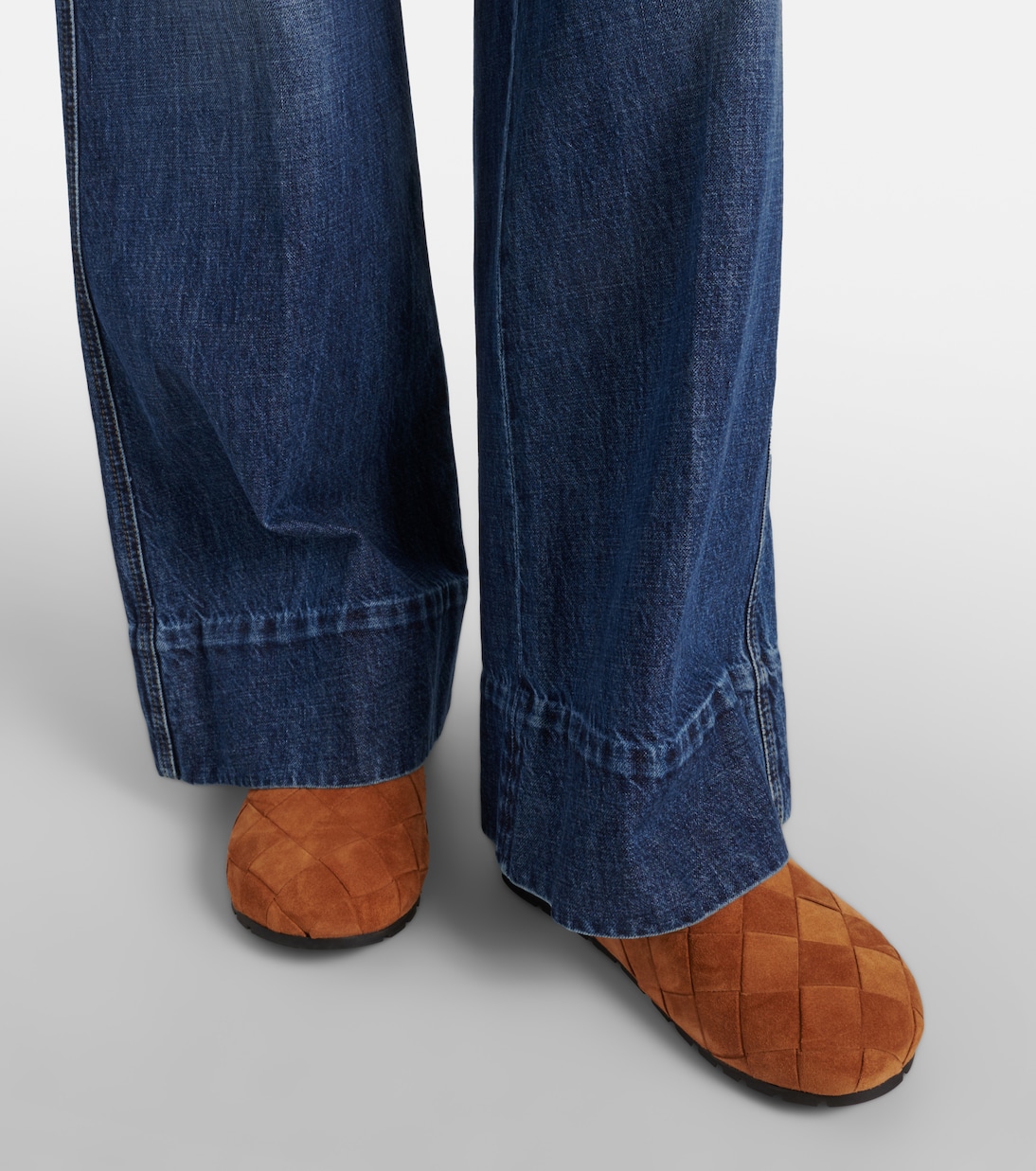 Reggie Intrecciato suede mules | Bottega Veneta