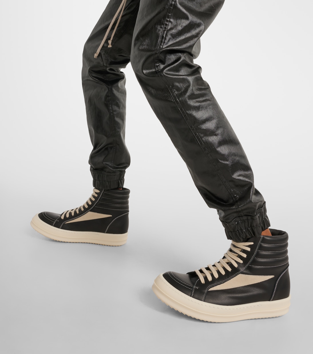 Vintage leather high-top sneakers | Rick Owens