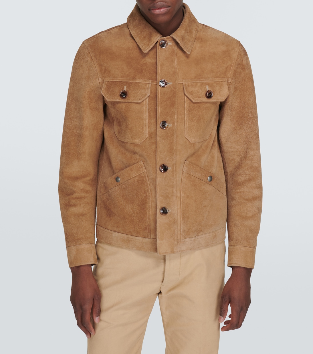 Suede field jacket in brown Tom Ford Mytheresa