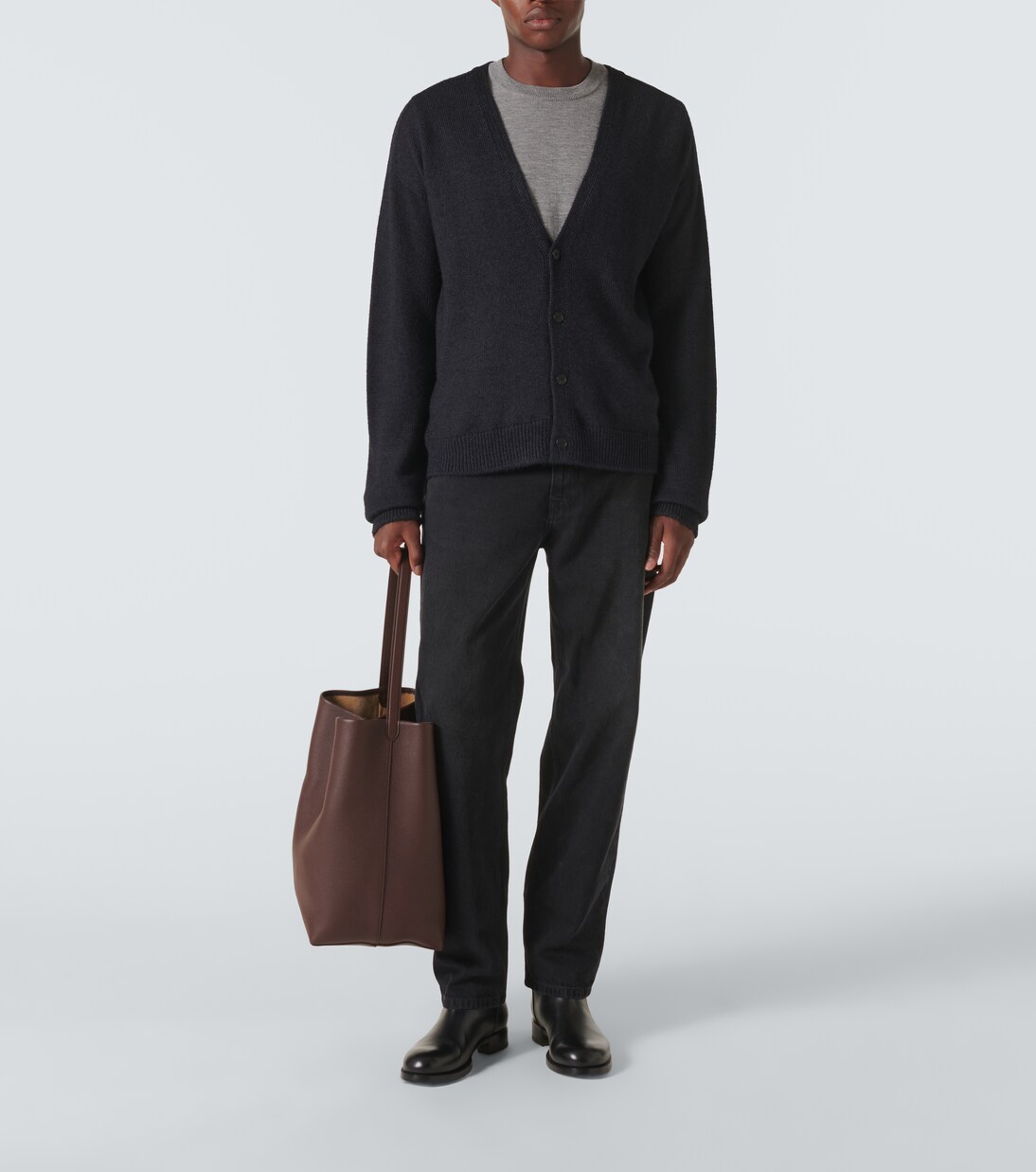 Sheldon alpaca and silk cardigan | The Row