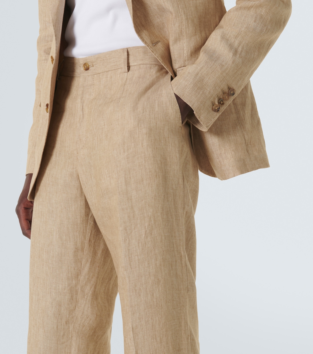 Gerade Anzughose aus Leinen-Twill | Dolce&Gabbana