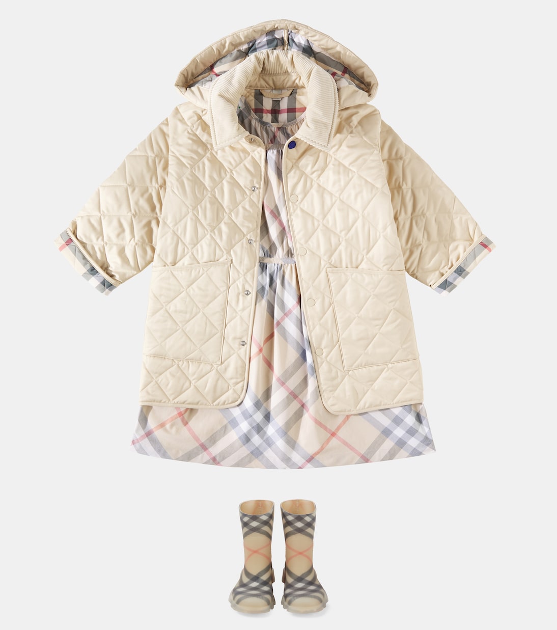 Abito in cotone Burberry Check | Burberry Kids