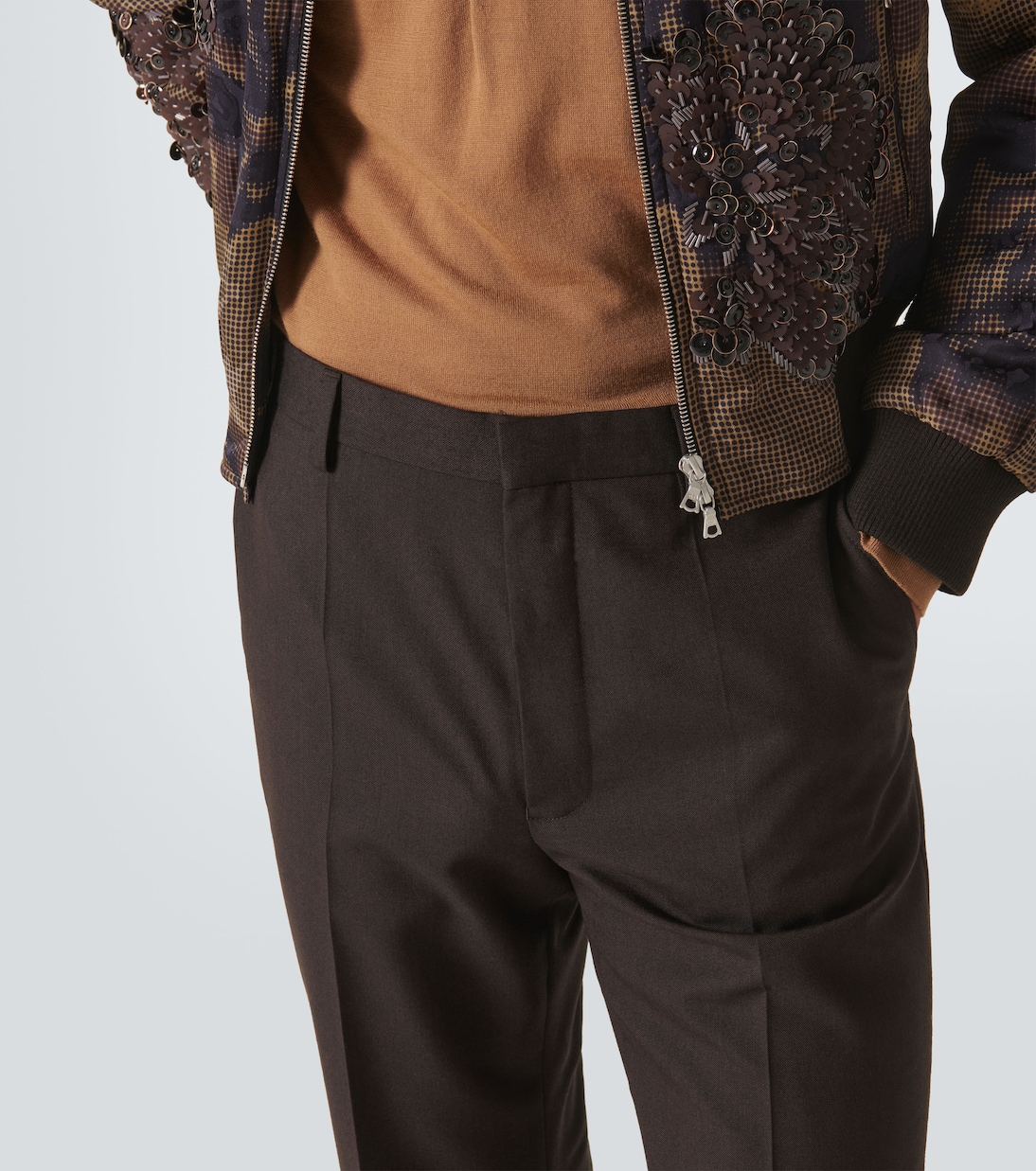 Pantaloni flared in toile di lana | Dries Van Noten