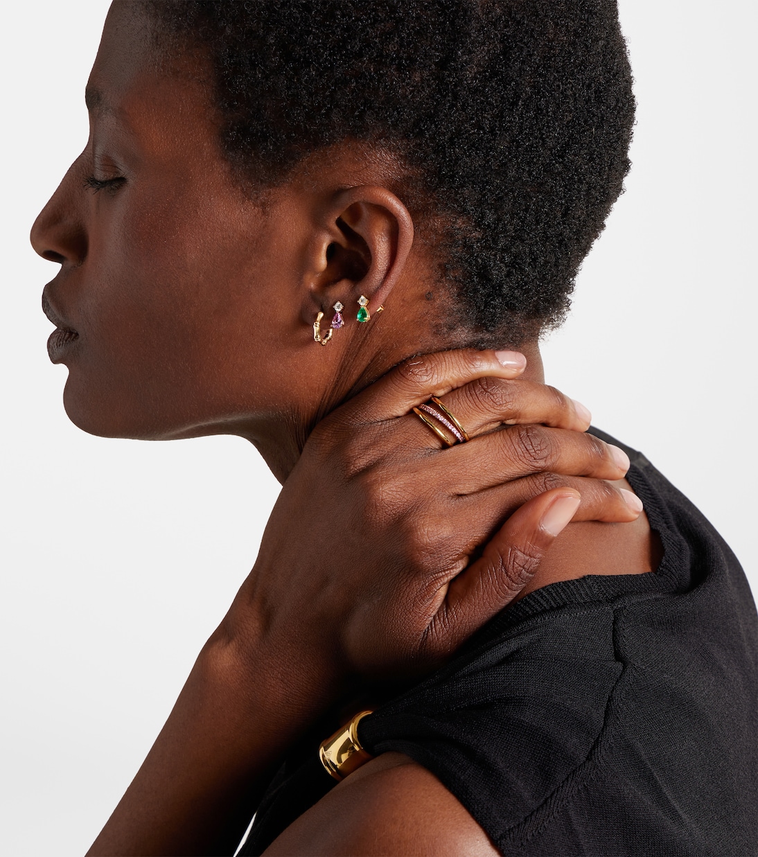 Boucles d'oreilles Bamboo Small en or 18 ct | Anita Ko