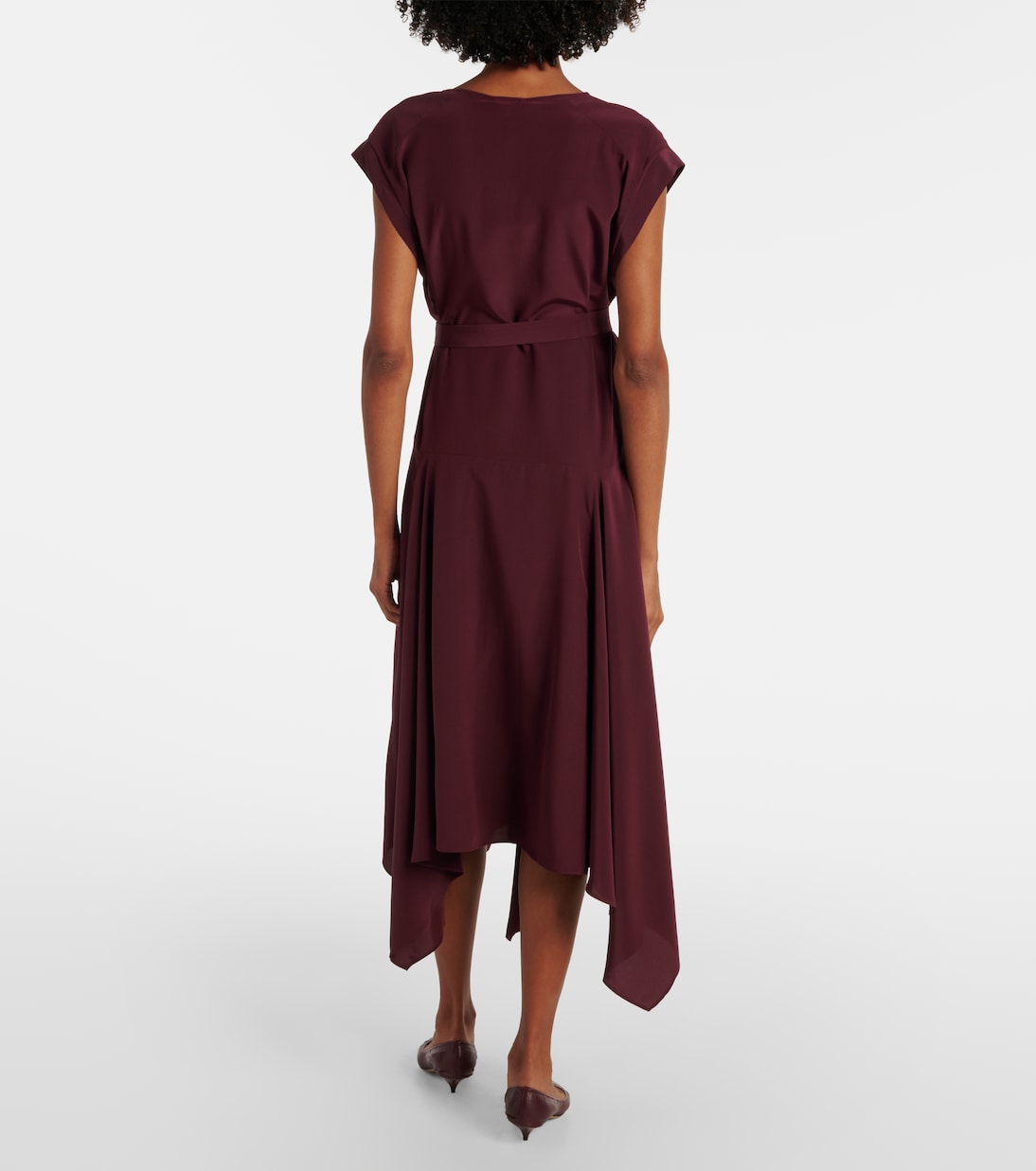 Robe midi Goodman en crêpe de soie | Joseph
