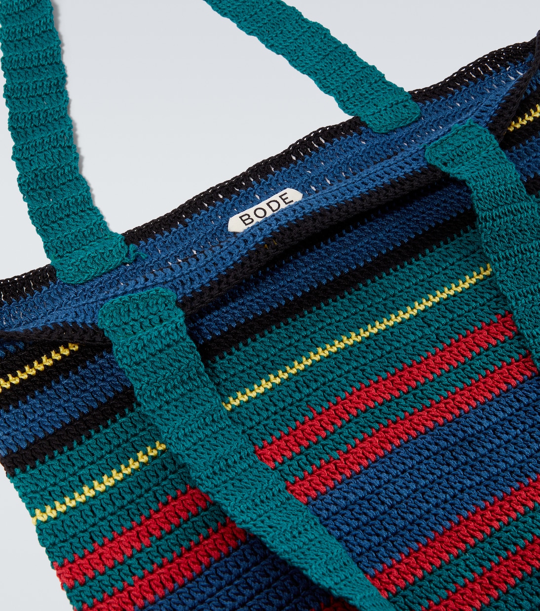 Borsa Riverbank in crochet a righe | Bode
