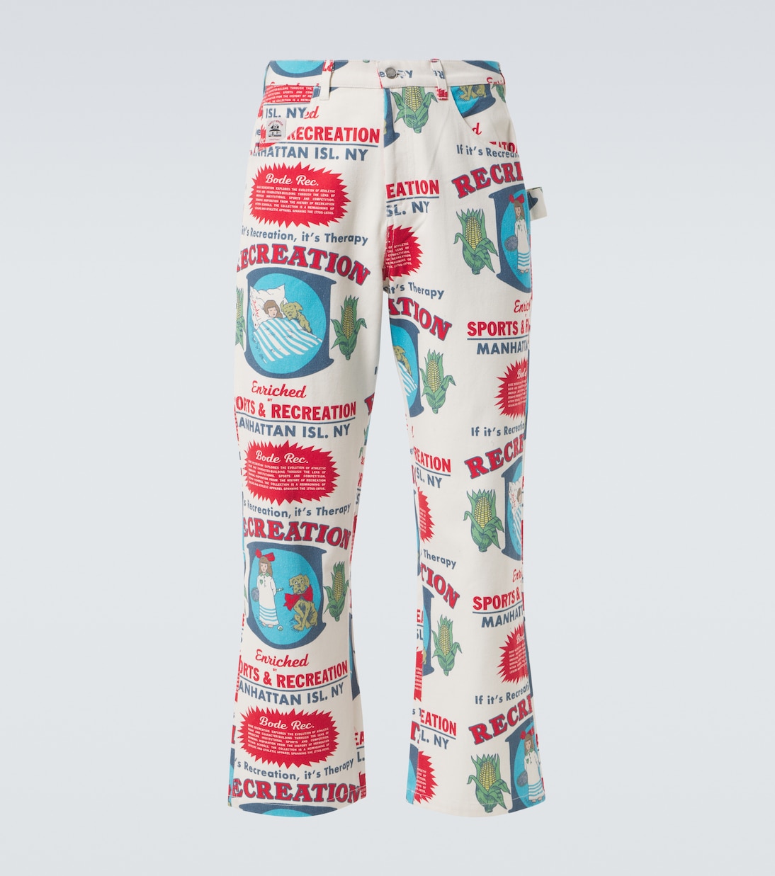 Pantalones rectos Enrichment Knolly Brook de algodón | Bode