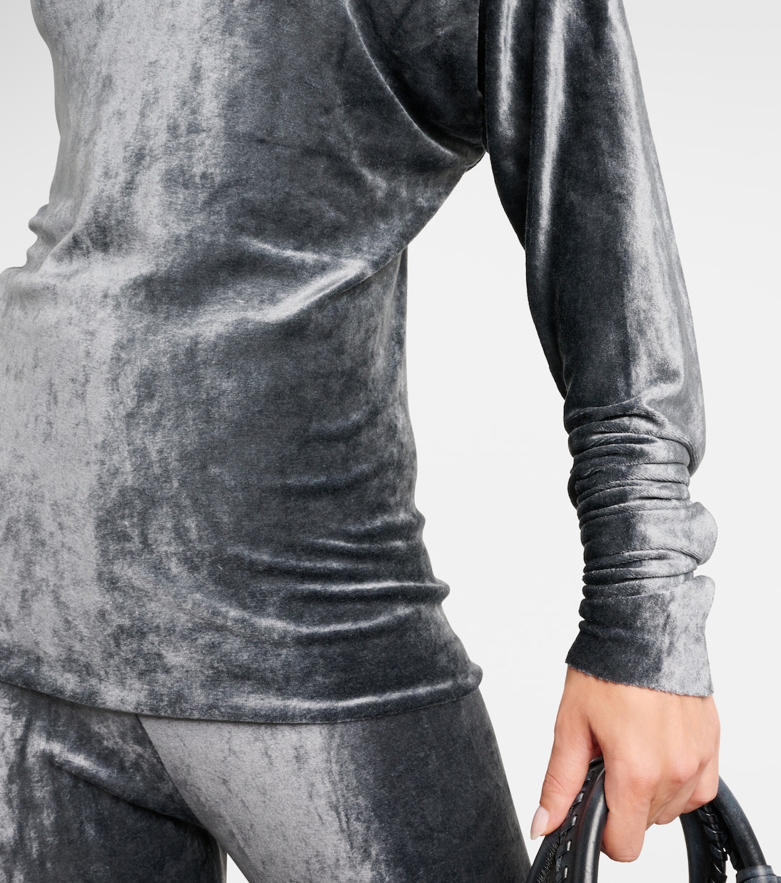 Top monospalla Diana in velluto | Rick Owens