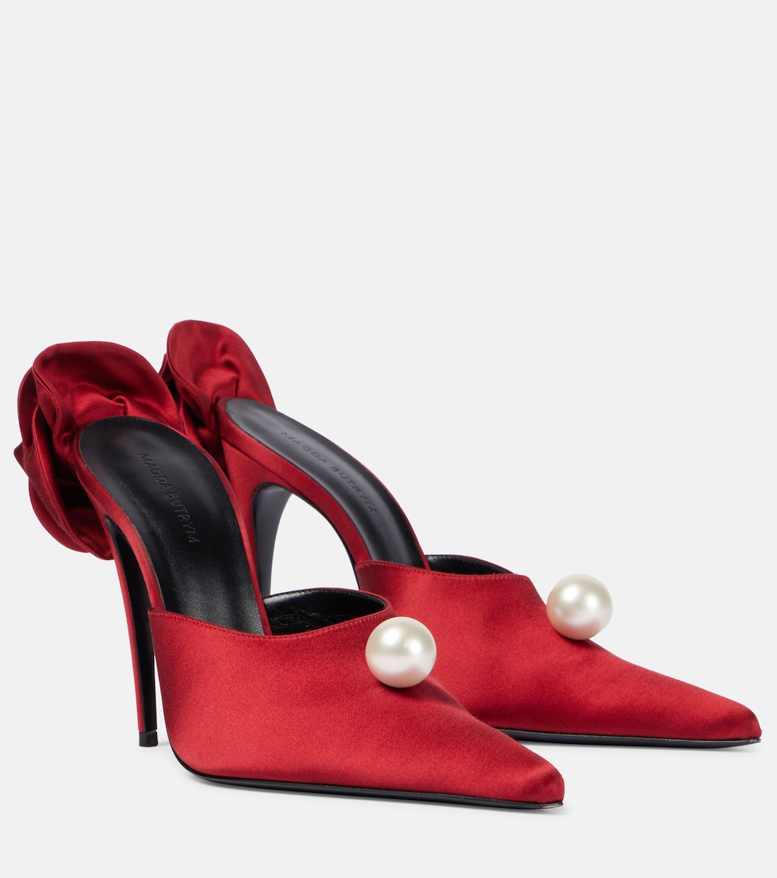 Mules en satin à fleurs | Magda Butrym